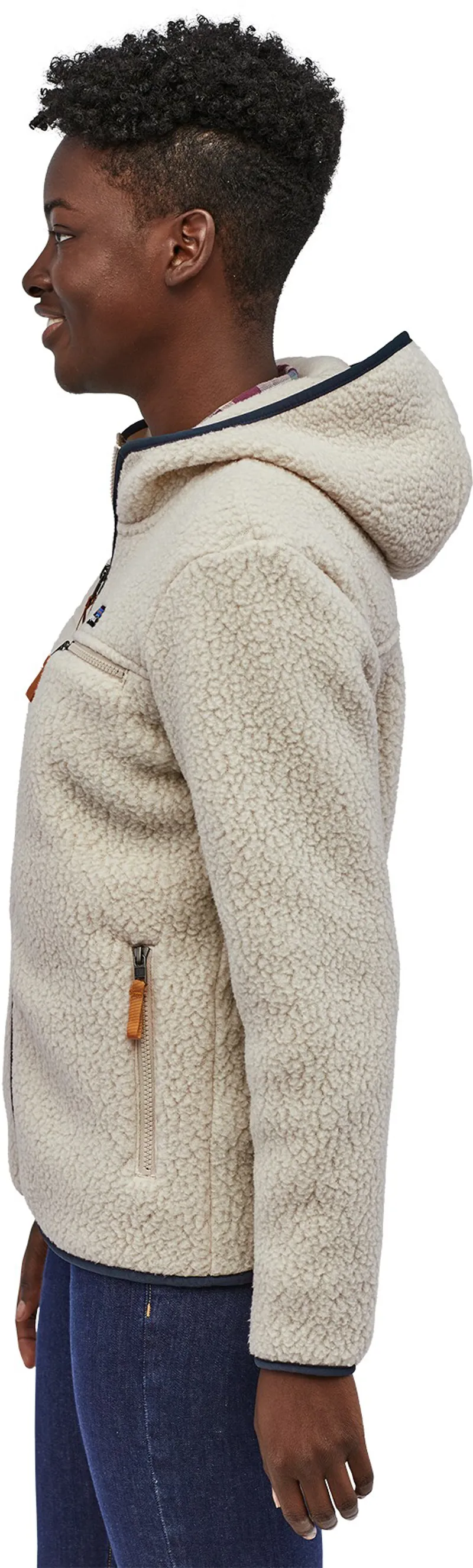 Patagonia Womens Retro Pile Hoody - New Navy-2