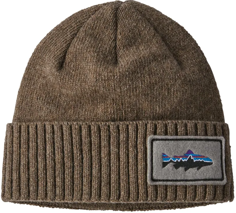 Patagonia Brodeo Beanie - Fitz Roy Trout Patch-Ash Tan