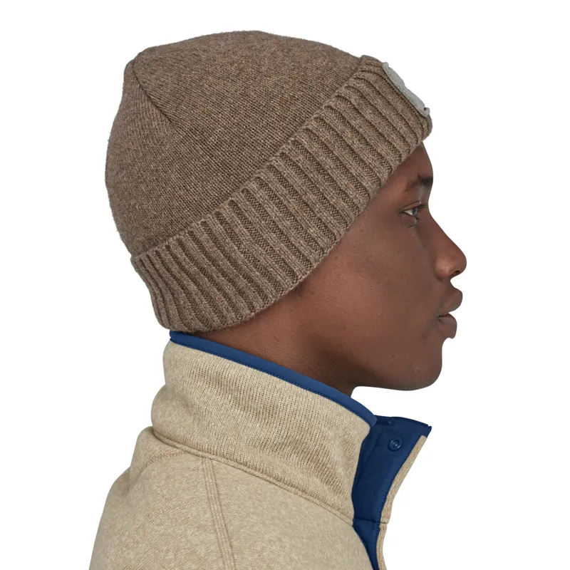 Patagonia Brodeo Beanie - Fitz Roy Trout Patch-Ash Tan-3