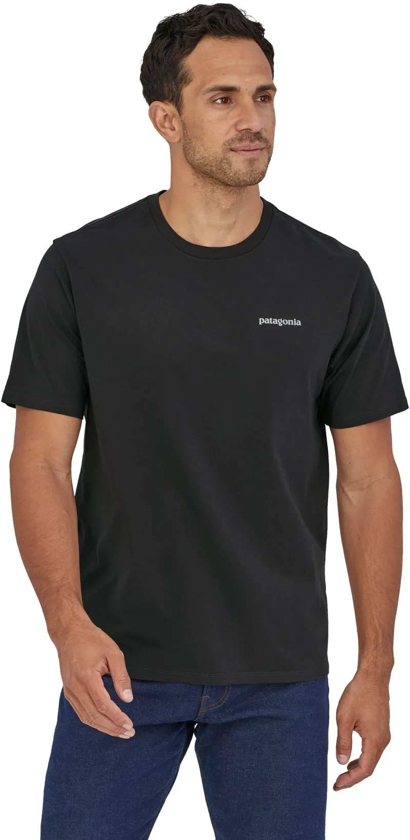 Patagonia Mens P-6 Mission Organic T-Shirt - Ink Black-4