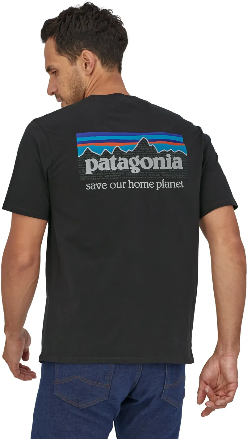 Patagonia Mens P-6 Mission Organic T-Shirt - Ink Black-7