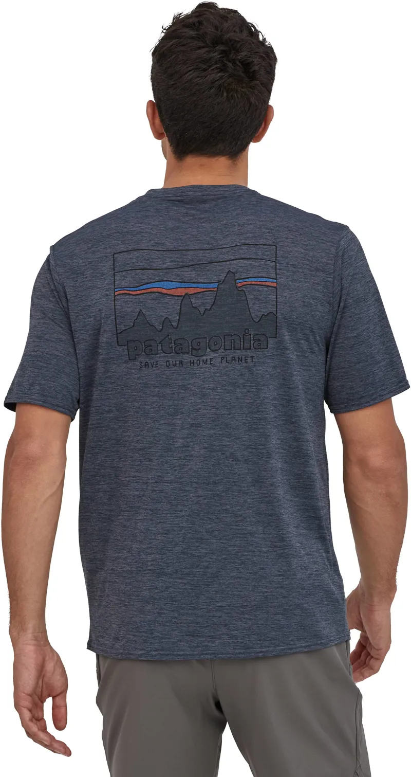Patagonia Mens Cap Cool Daily Graphic Shirt - 73 Skyline: Smolder Blue X-Dye-3