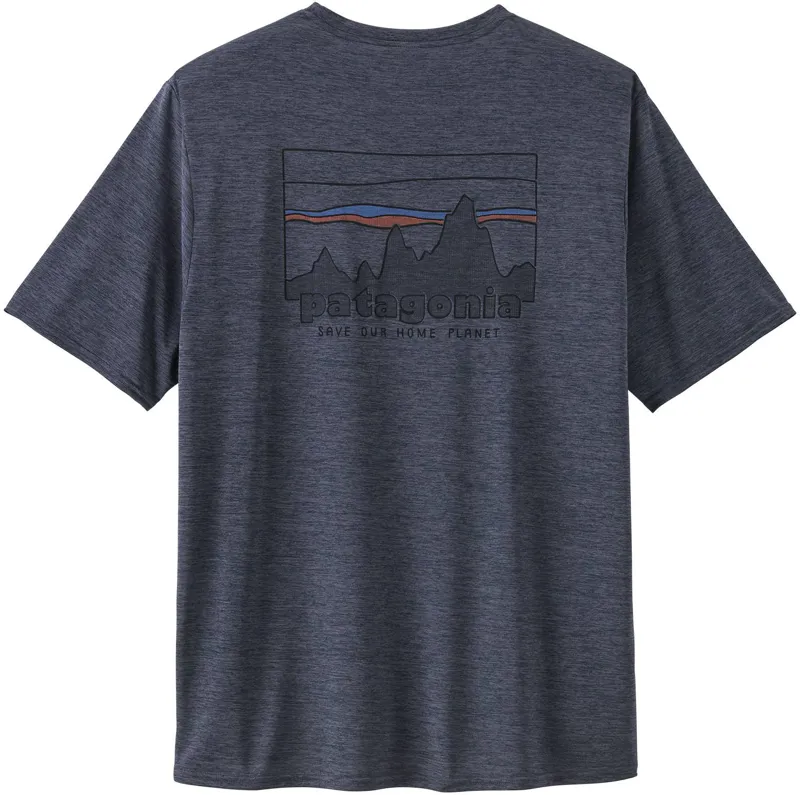 Patagonia Mens Cap Cool Daily Graphic Shirt - 73 Skyline: Smolder Blue X-Dye-2