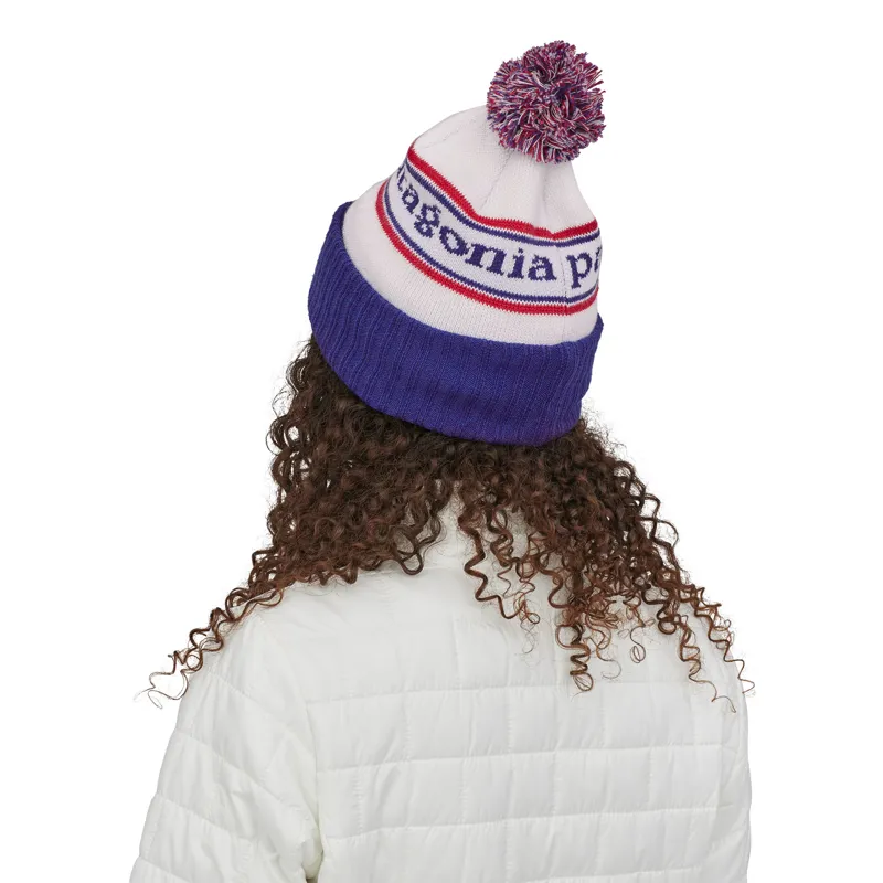 Patagonia Powder Town Beanie - Park Stripe-Viking Blue-6