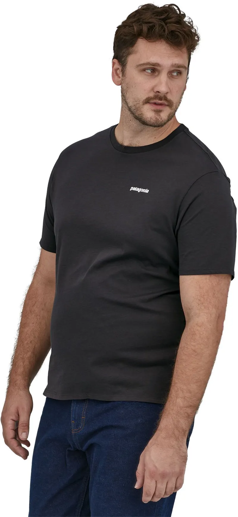 Patagonia Mens P-6 Mission Organic T-Shirt - Ink Black-6