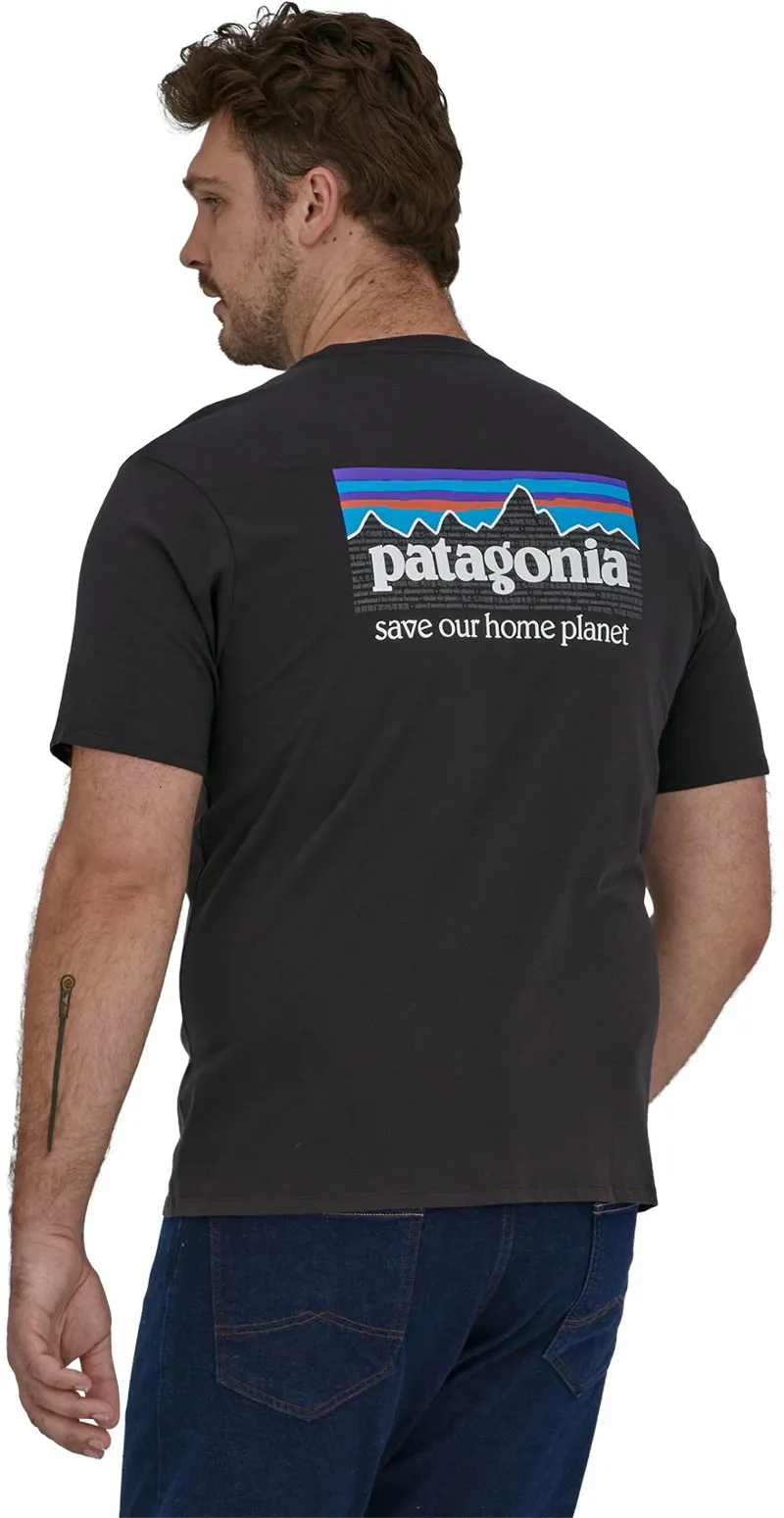 Patagonia Mens P-6 Mission Organic T-Shirt - Ink Black-8