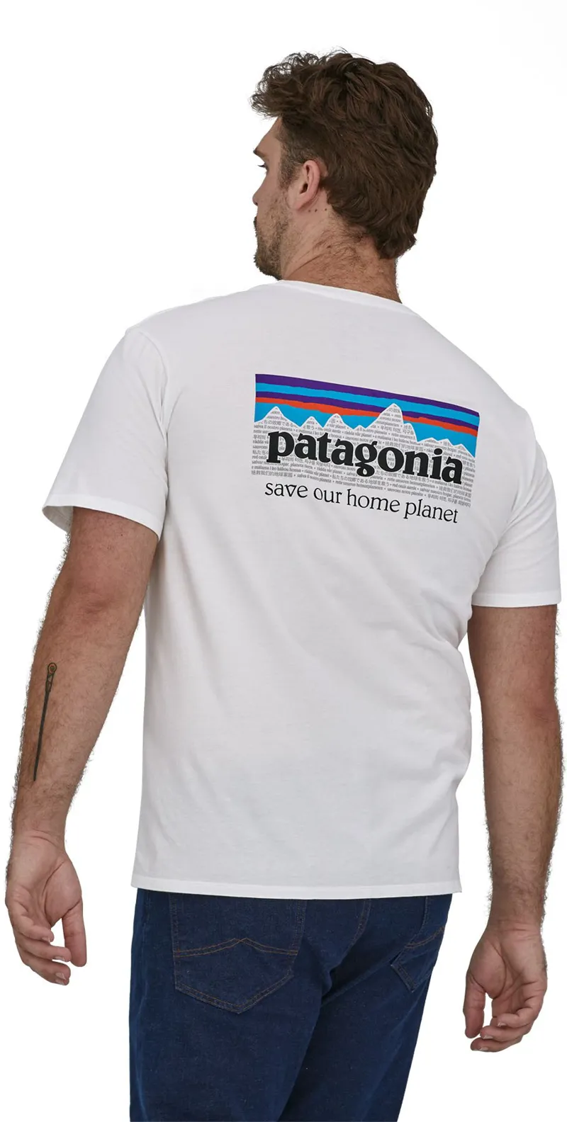 Patagonia Mens P-6 Mission Organic T-Shirt - White-9