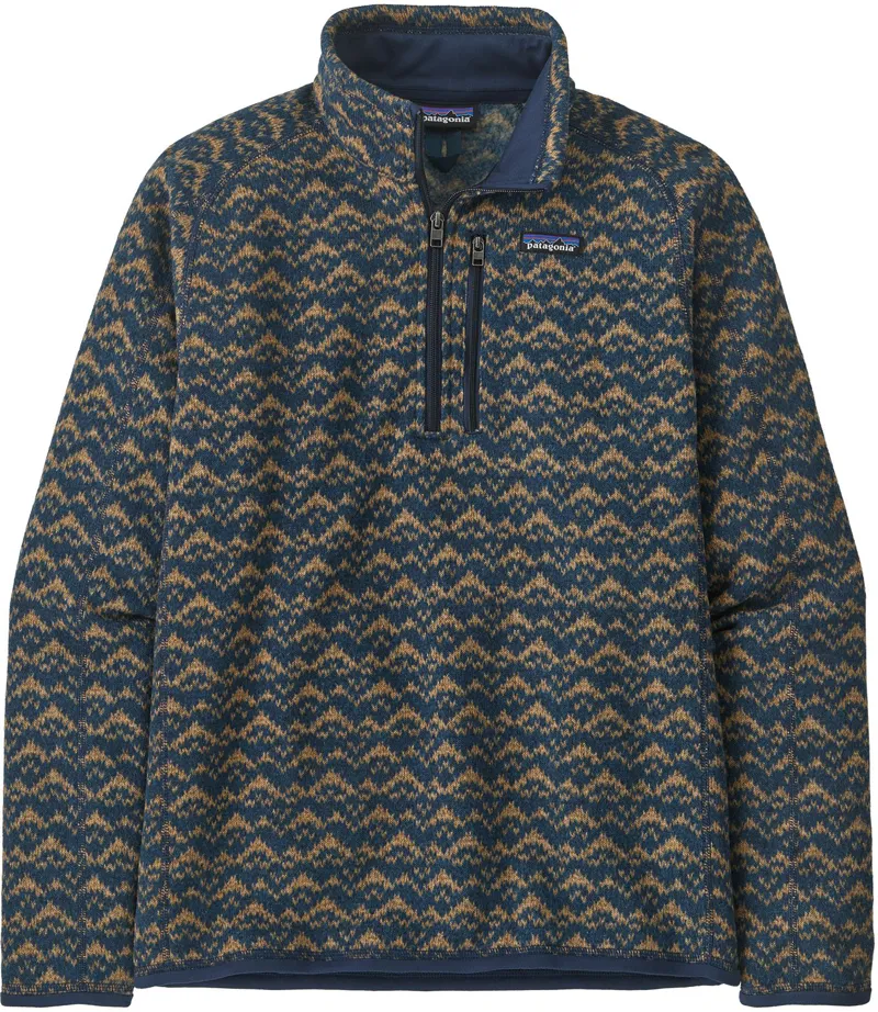 Patagonia Mens Better Sweater 1/4 Zip Fleece - Mountain Peak-New Navy