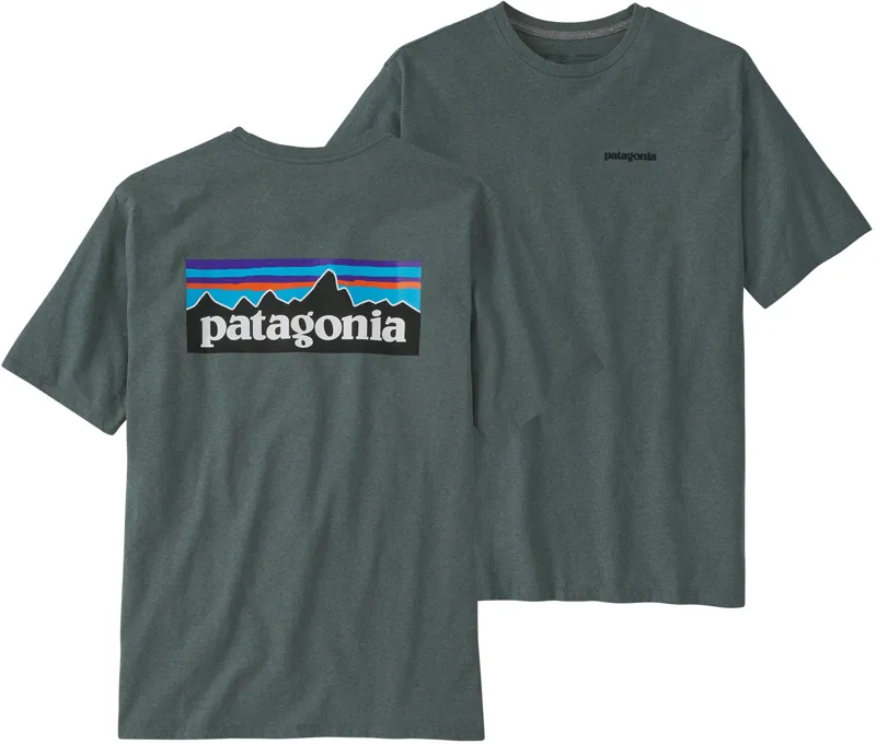 Patagonia Mens Short Sleeved P-6 Logo Responsibili-Tee - Nouveau Green