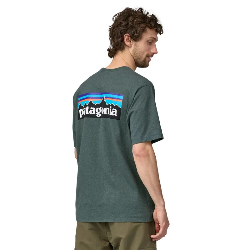 Patagonia Mens Short Sleeved P-6 Logo Responsibili-Tee - Nouveau Green-4