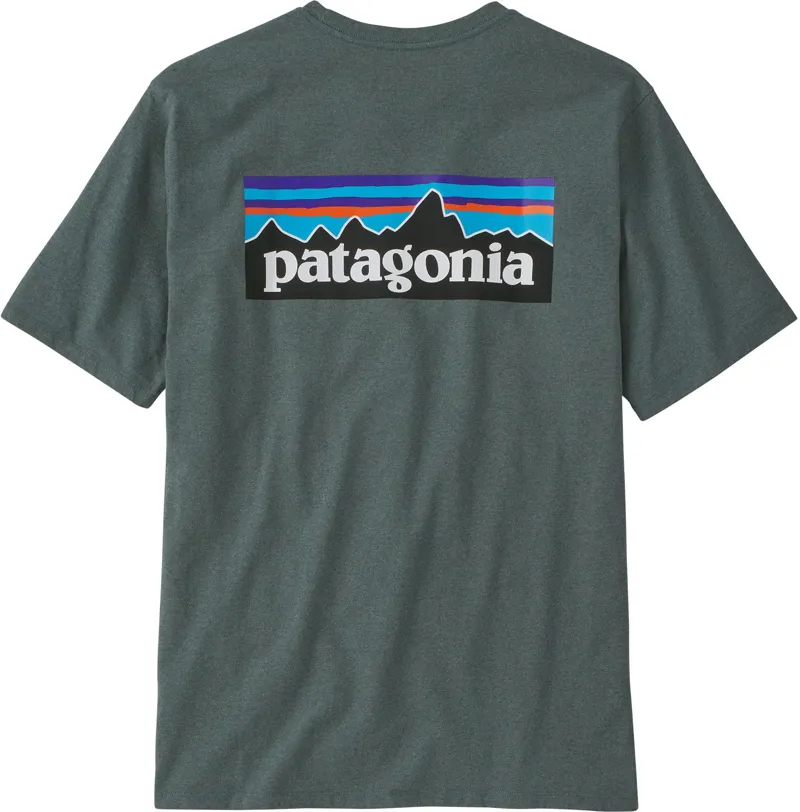 Patagonia Mens Short Sleeved P-6 Logo Responsibili-Tee - Nouveau Green-2