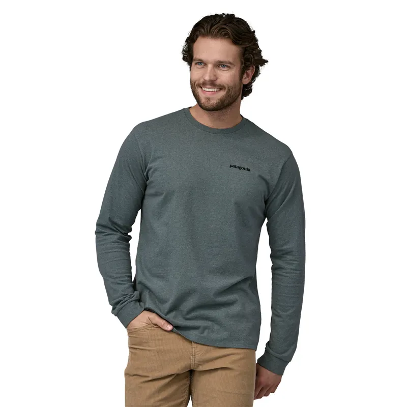 Patagonia Mens Long Sleeved P-6 Logo Responsibili-Tee - Nouveau Green-3