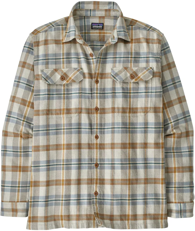 Patagonia Mens Organic Cotton MW Fjord Flannel Shirt - Fields-Natural