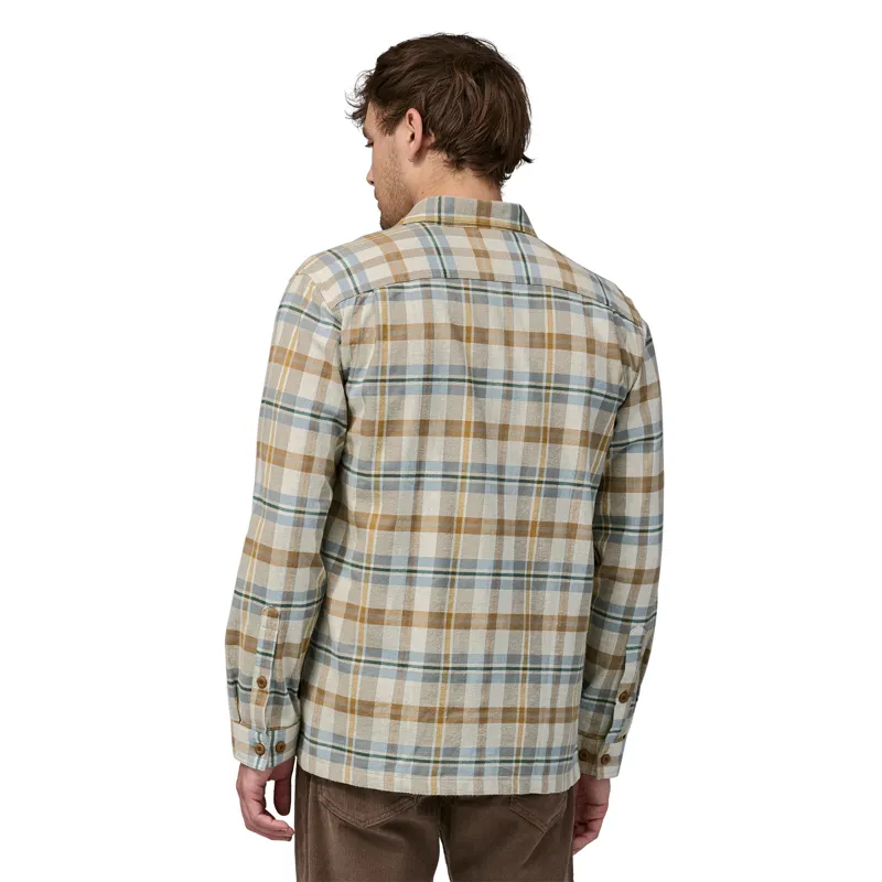 Patagonia Mens Organic Cotton MW Fjord Flannel Shirt - Fields-Natural-2