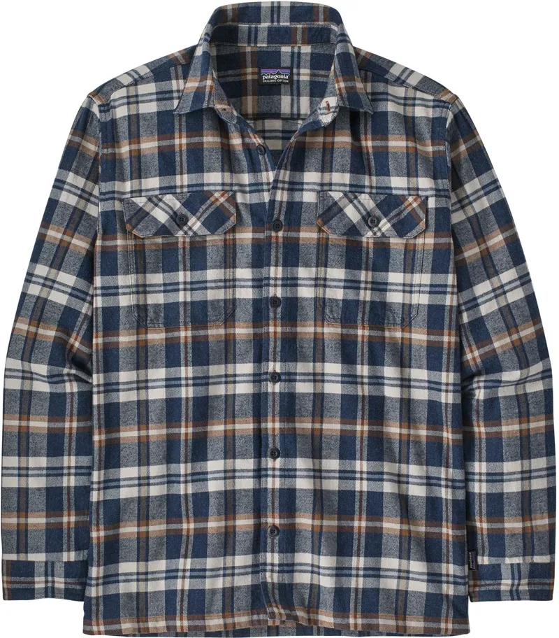 Patagonia Mens Organic Cotton MW Fjord Flannel Shirt - Fields-New Navy