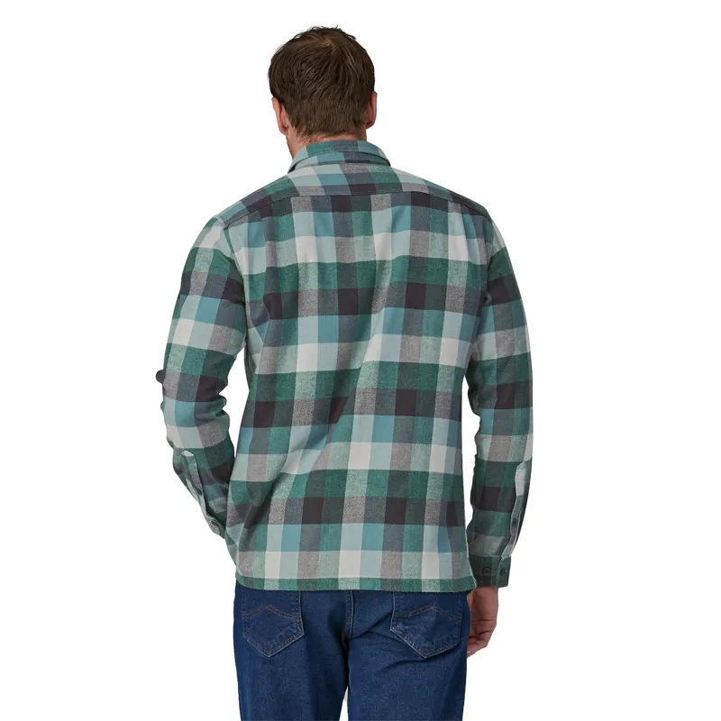Patagonia Mens Organic Cotton MW Fjord Flannel Shirt - Guides-Nouveau Green-2