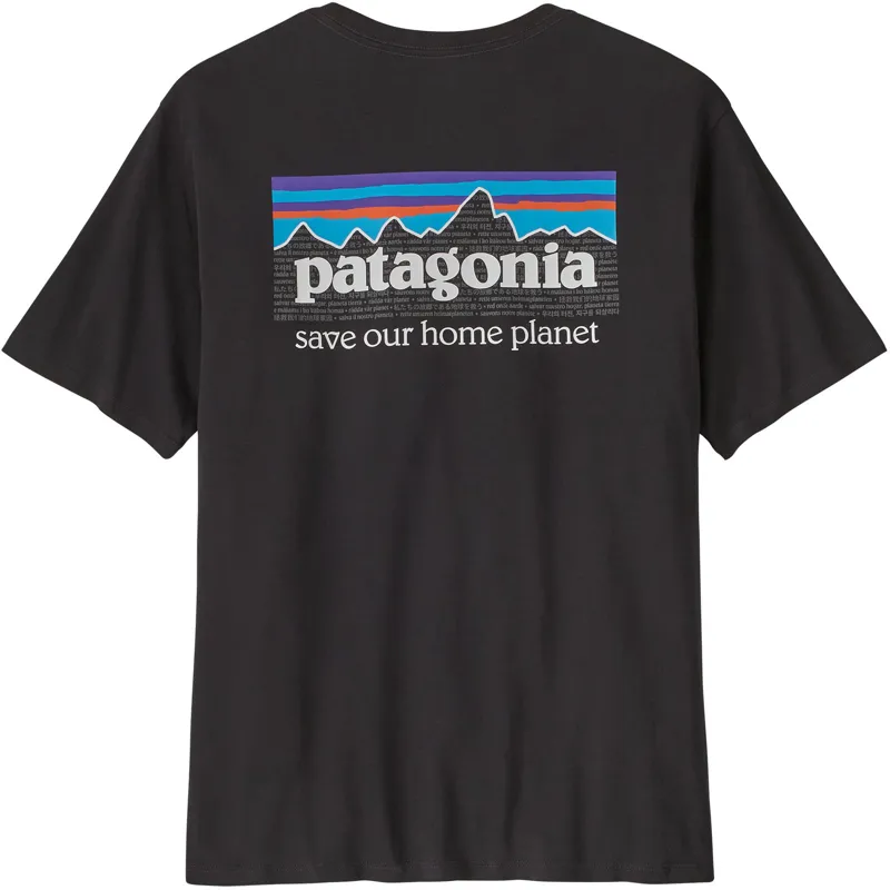Patagonia Mens P-6 Mission Organic T-Shirt - Ink Black-2