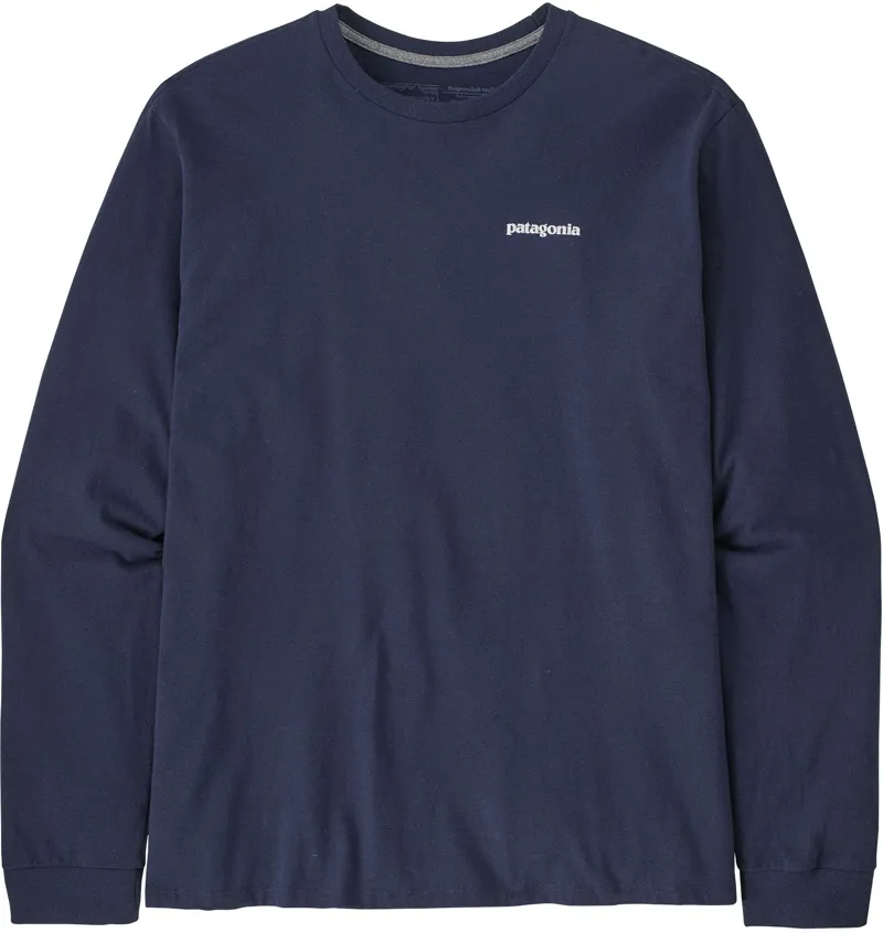 Patagonia Mens Long Sleeved P-6 Logo Responsibili-Tee - Classic Navy-1