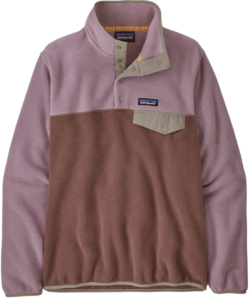 Patagonia Womens Lightweight Synchilla Snap-T Pullover - Dulse Mauve
