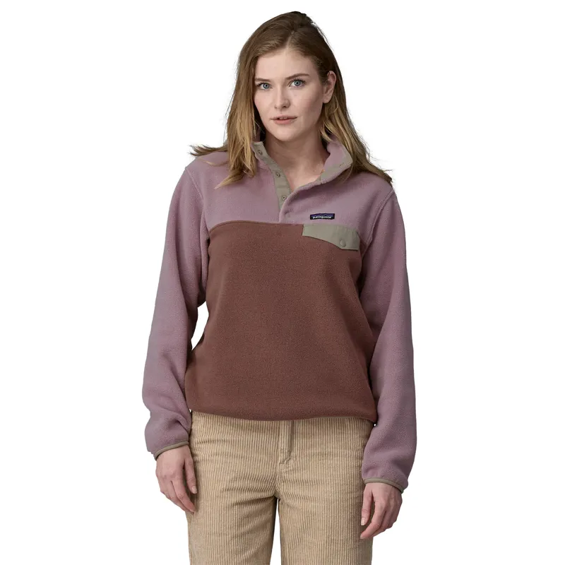 Patagonia Womens Lightweight Synchilla Snap-T Pullover - Dulse Mauve-1