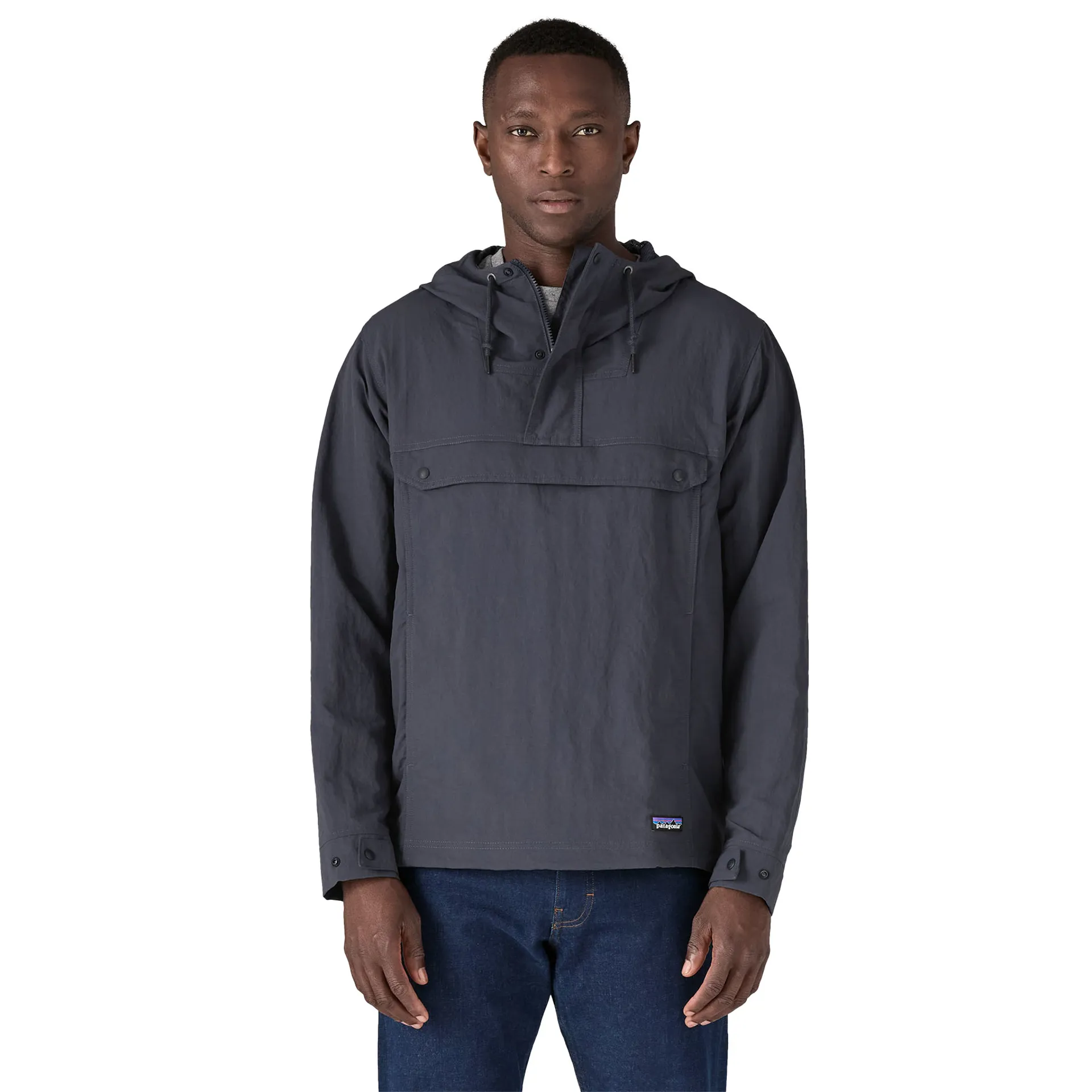 Patagonia Mens Isthmus Anorak - Smolder Blue with Smolder Blue