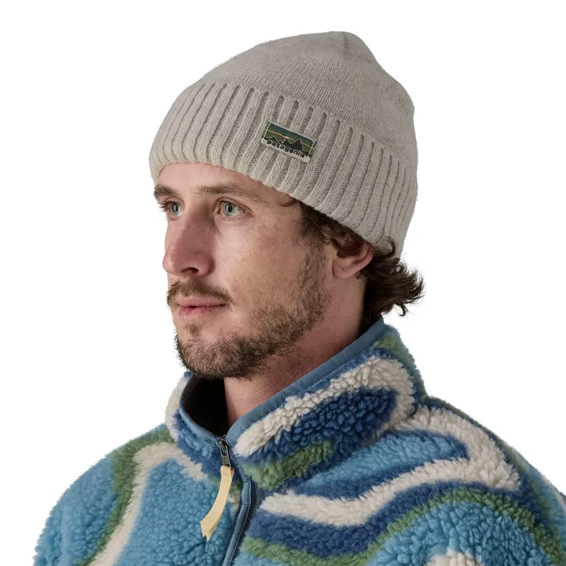 Patagonia Brodeo Beanie - OG Legacy Label-Crisp Grey-1