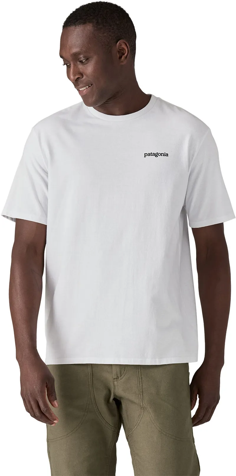 Patagonia Mens Short Sleeved P-6 Logo Responsibili-Tee - White-3