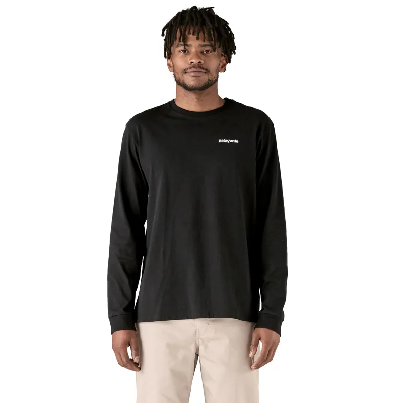 Patagonia Mens Long Sleeved P-6 Logo Responsibili-Tee - Black-3