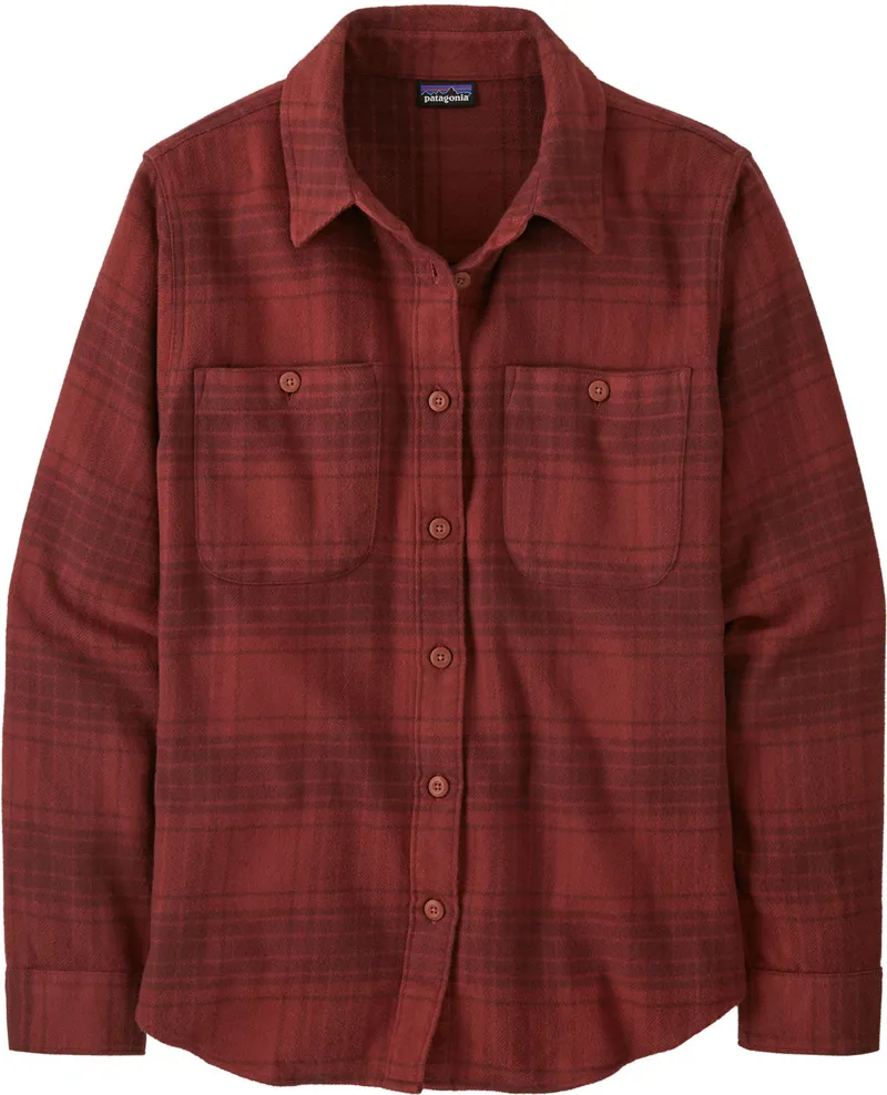Patagonia Womens Fjord Flannel Shirt - Cascade-Oxide Red