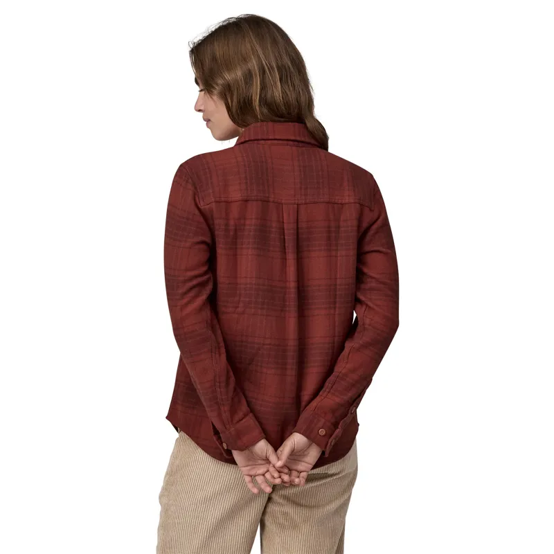 Patagonia Womens Fjord Flannel Shirt - Cascade-Oxide Red-2
