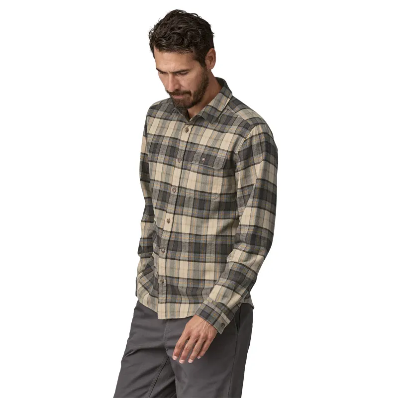 Patagonia Mens Fjord Flannel Shirt - Spotter-Forge Grey
