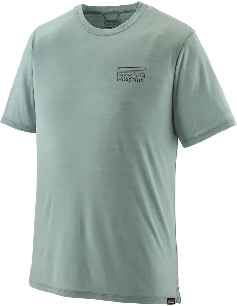 Patagonia Mens Cap Cool Merino Graphic Shirt - Fitz Roy Strata-Thermal Blue