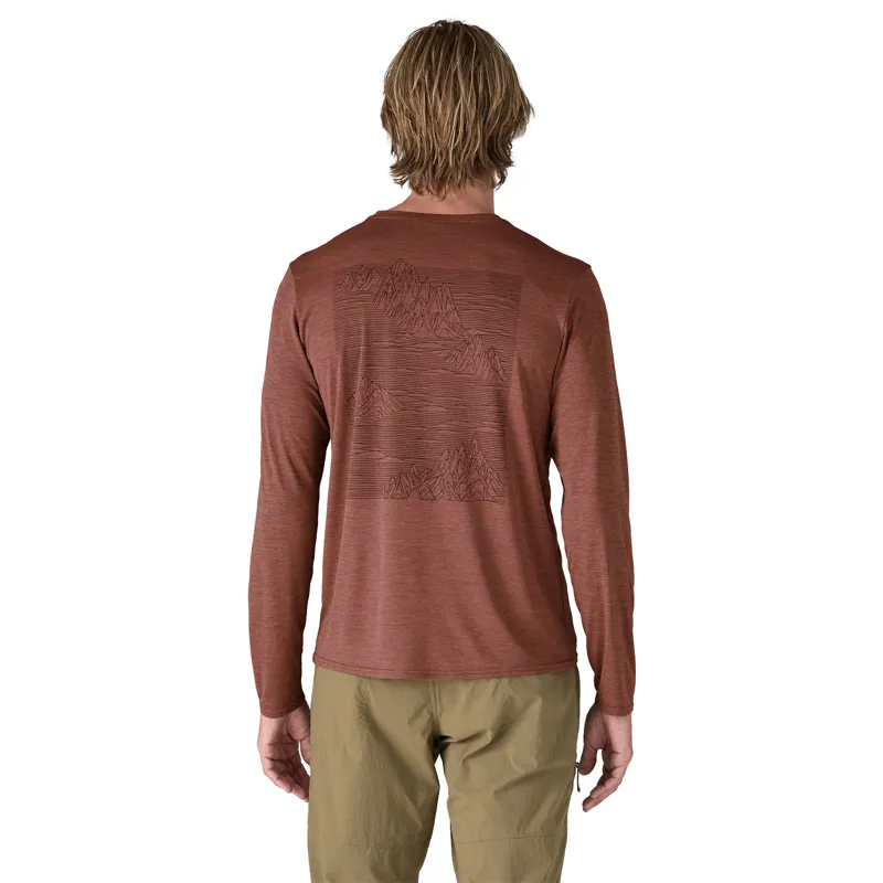 Patagonia Mens Long Sleeved Cap Cool Daily Graphic Shirt - Strataspire-Dulse Mauve X-Dye-2
