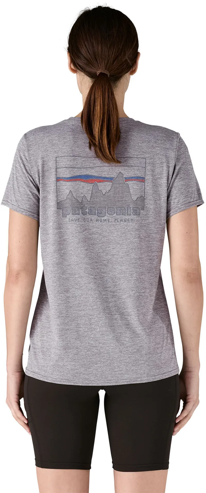 Patagonia Womens Cap Cool Daily Graphic Shirt - '73 Skyline-Feather Grey-4