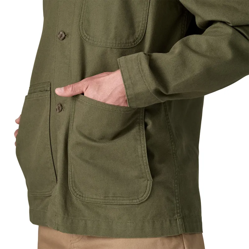 Patagonia Mens Point Reyes Canvas Jacket - Basin Green-6