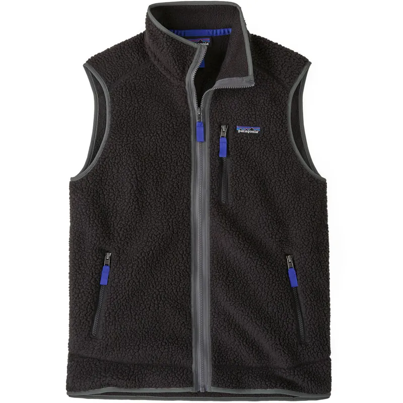 Patagonia Mens Retro Pile Vest - Black with Forge Grey