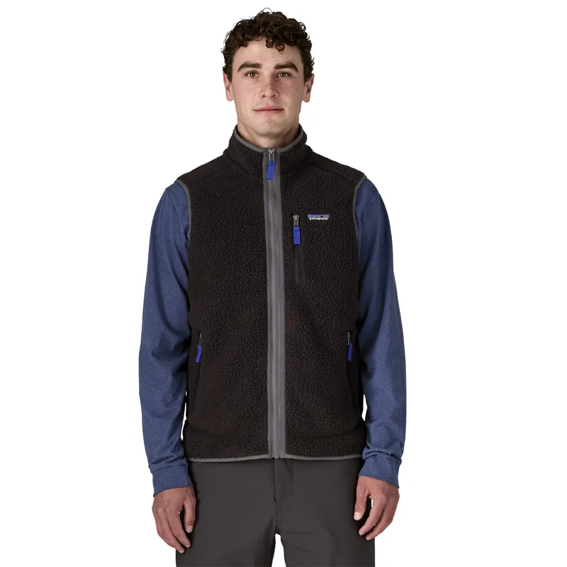 Patagonia Mens Retro Pile Vest - Black with Forge Grey-1