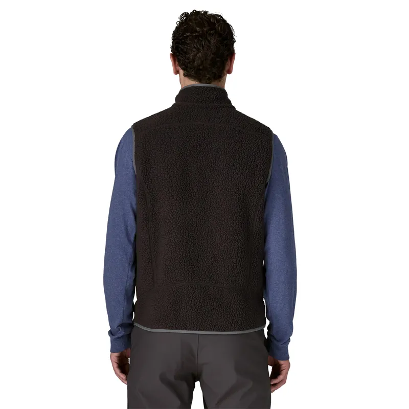 Patagonia Mens Retro Pile Vest - Black with Forge Grey-2
