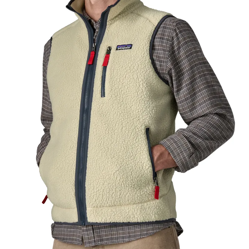 Patagonia Mens Retro Pile Vest - Pelican-Smolder Blue-5
