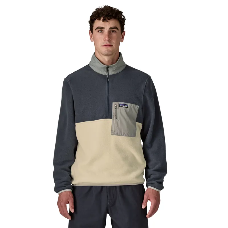 Patagonia Mens Microdini Half-Zip Fleece Pullover - Pelican-1
