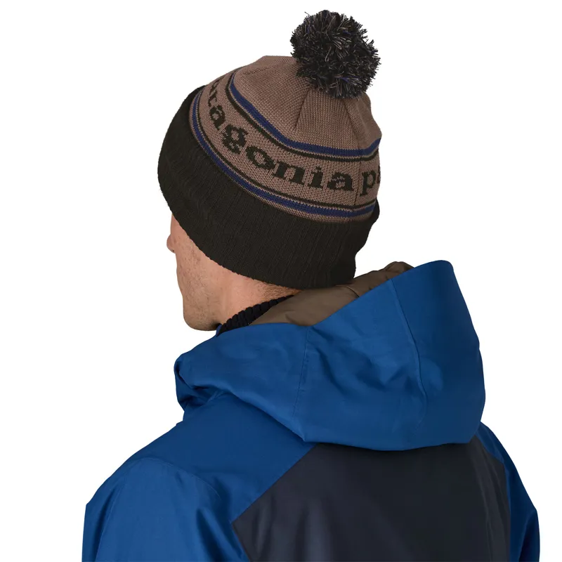 Patagonia Powder Town Beanie - Park Stripe-Marlow Brown-2