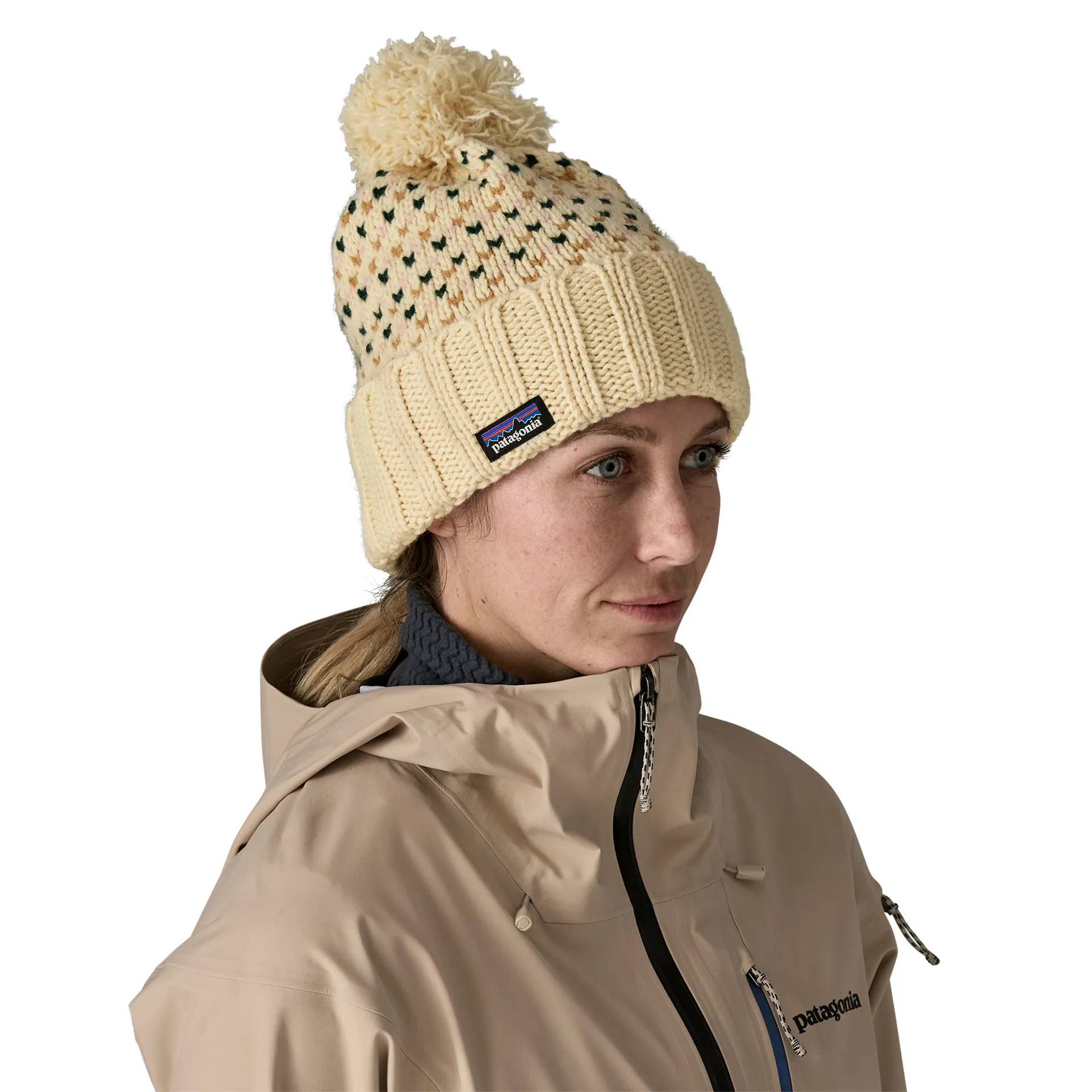 Patagonia Snowbelle Beanie - Confetti-Natural display picture 2