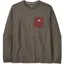 Patagonia Mens Long Sleeved Shop Sticker Pocket Responsibili-Tee - Marlow Brown