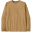 Patagonia Mens Long Sleeved Shop Sticker Pocket Responsibili-Tee - Talon Gold