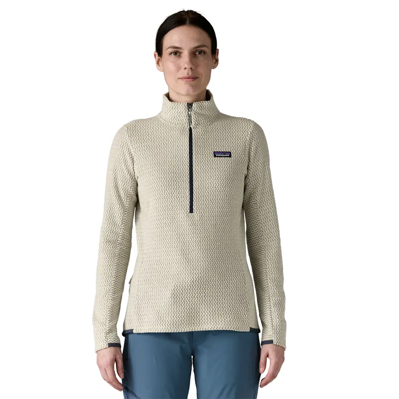 Patagonia Womens R1 Air Zip Neck Fleece - Wool White-1