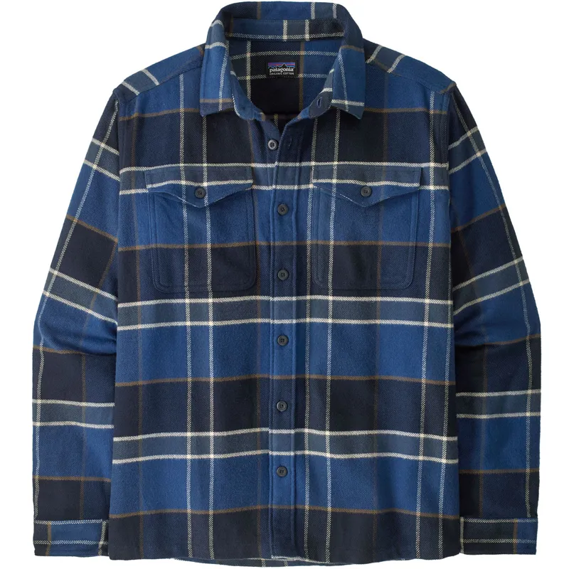 Patagonia Mens Fjord Flannel Shirt - Cycles-Sunken Blue