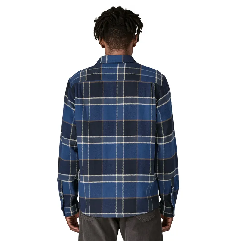 Patagonia Mens Fjord Flannel Shirt - Cycles-Sunken Blue-2