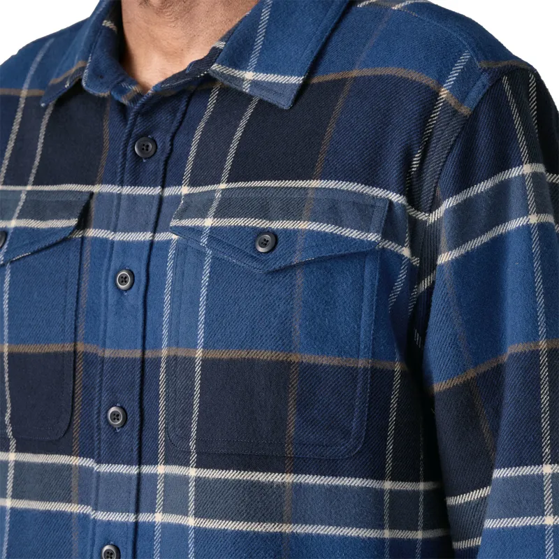Patagonia Mens Fjord Flannel Shirt - Cycles-Sunken Blue-3