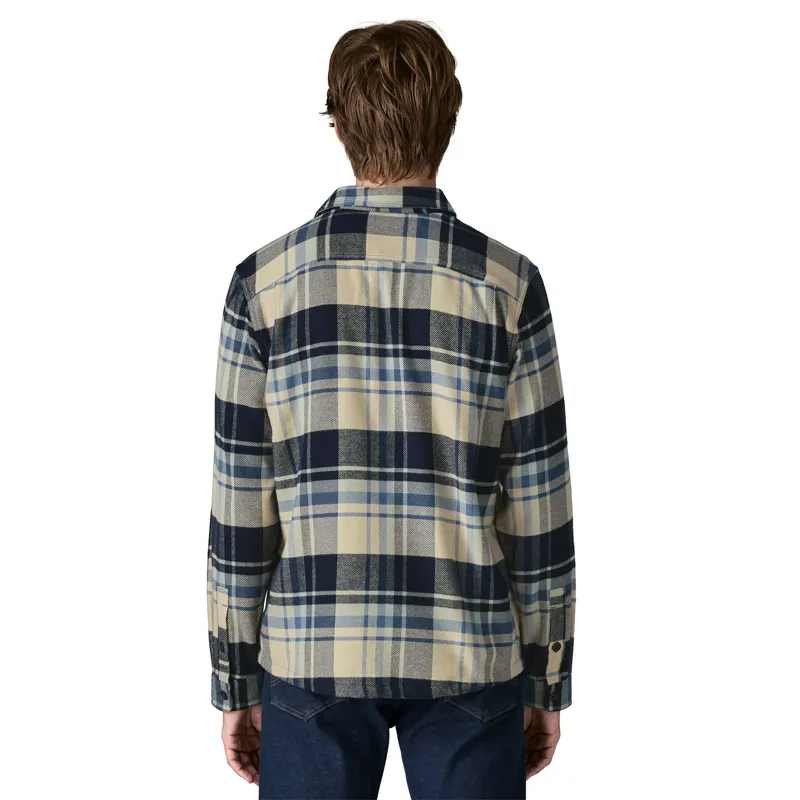 Patagonia Mens Fjord Flannel Shirt - Hibernate Sunken Blue-2