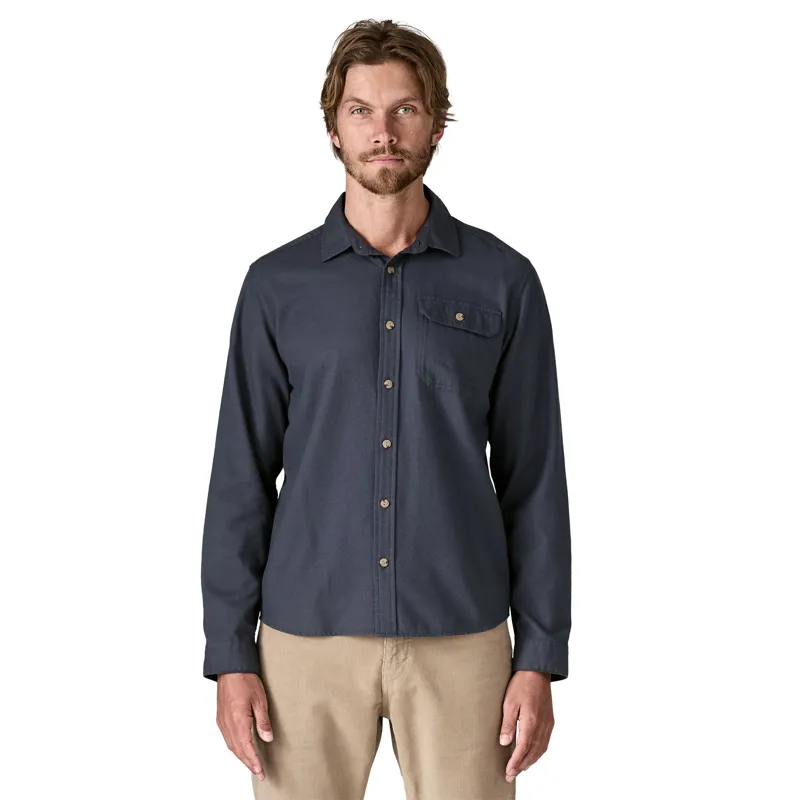 Patagonia Mens Fjord Flannel Shirt - Smolder Blue-1